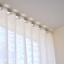 wave curtains in white sheer